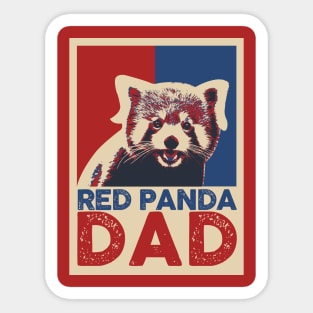 Red Panda Dad Pop Art Style Sticker